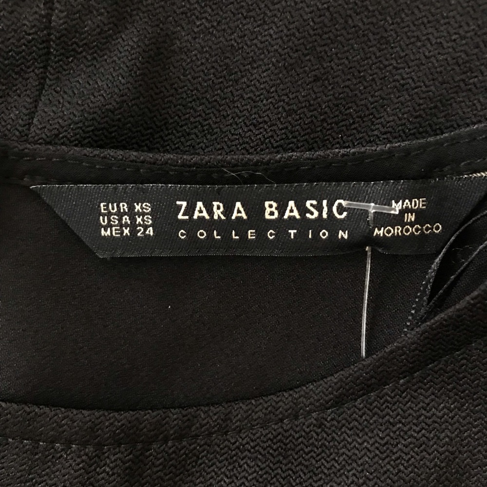 Zara Black Asymmetrical Draped Sleeveless Top XS - Picture 2 of 5